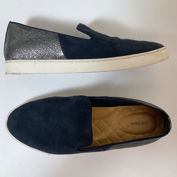 Birdies The Swift Slip On Sneakers | Suede | Night Sky Blue | Size 8.5 - Picture 5 of 13